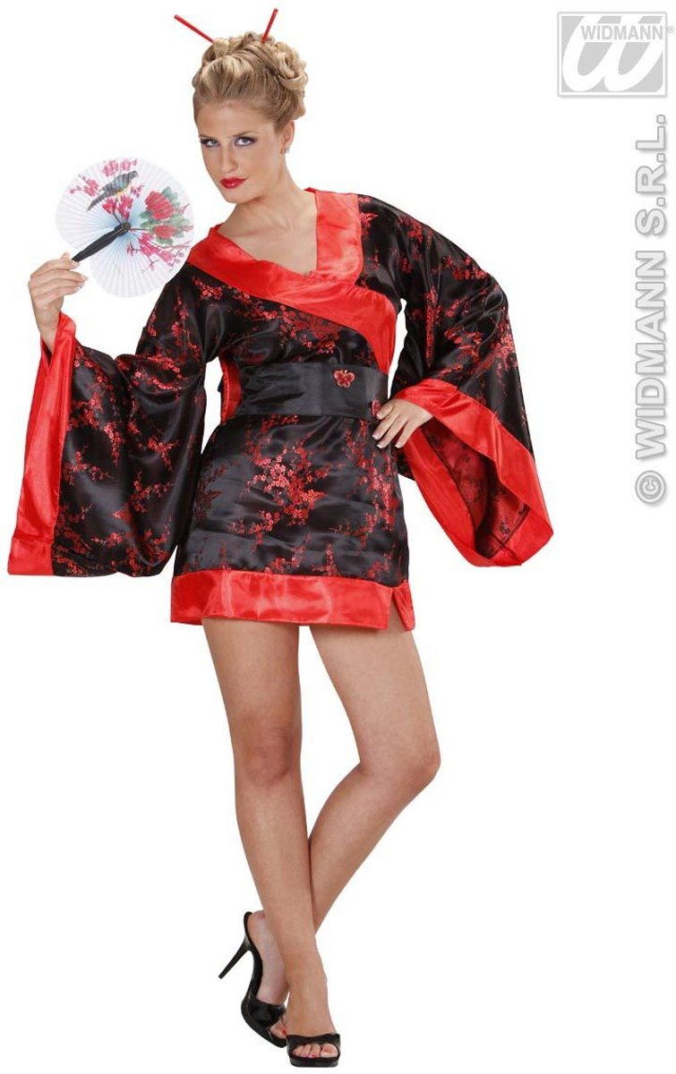 Aziatisch & Indisch Kostuum | Verleidelijke Madame Butterfly Kostuum Vrouw | Large | Carnaval kostuum | Verkleedkleding